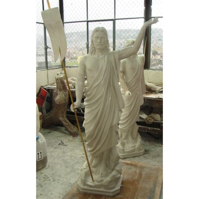 Risen Christ 60" with base & flag