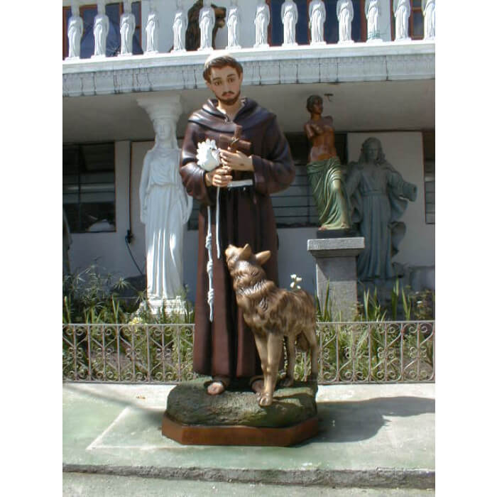 St. Francis 79" with wolf - Image 2