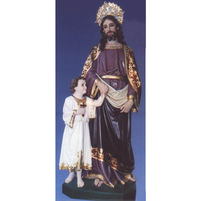 St. Joseph 60" with Jesus - Image 2